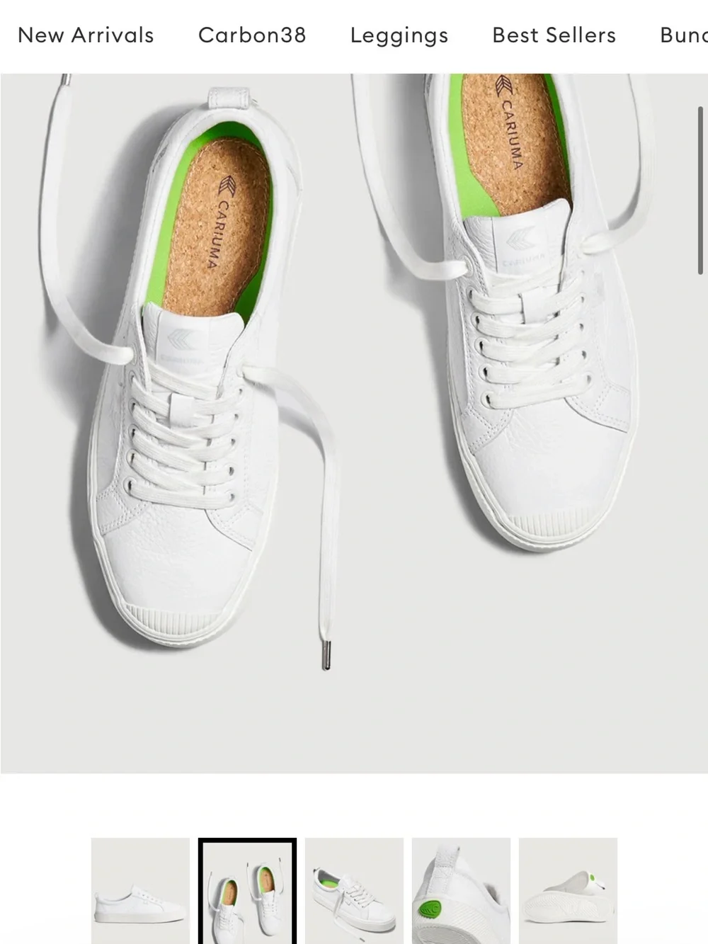 Women's White Low-Top Leather Sneaker